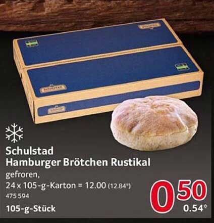 Schulstad Hamburger Brötchen Rustikal