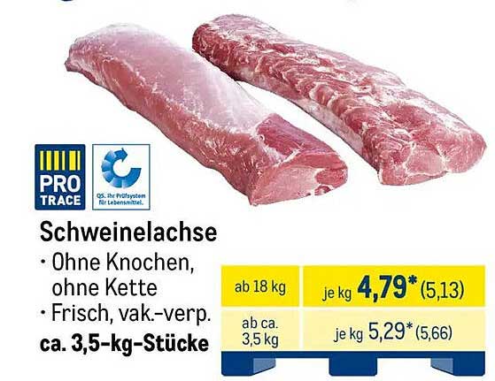 Schweinefilet ohne Knochen, frisch verpackt