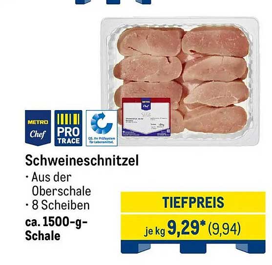 Schweineschnitzel aus der Oberschale