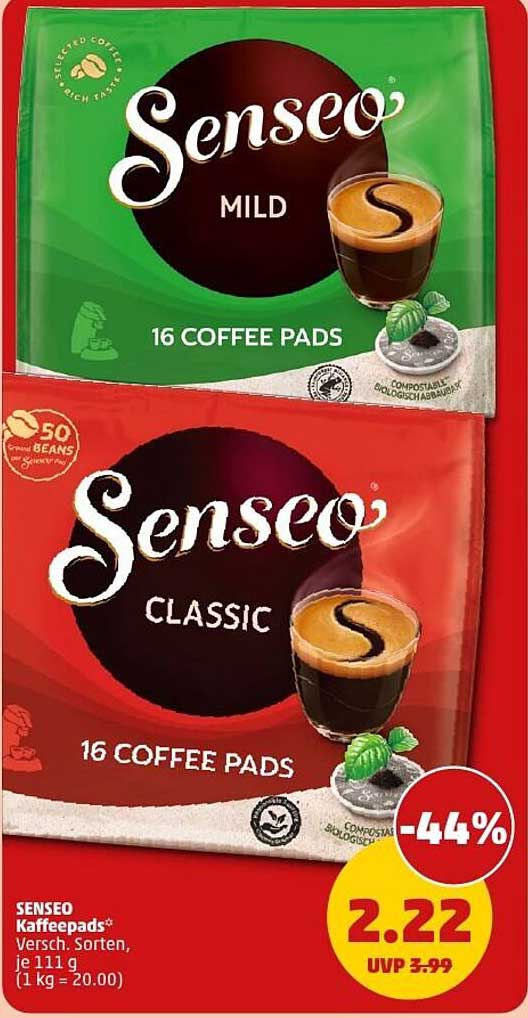 SENSEO Kaffee-Pads – Verschiedene Sorten, 16 Stück
