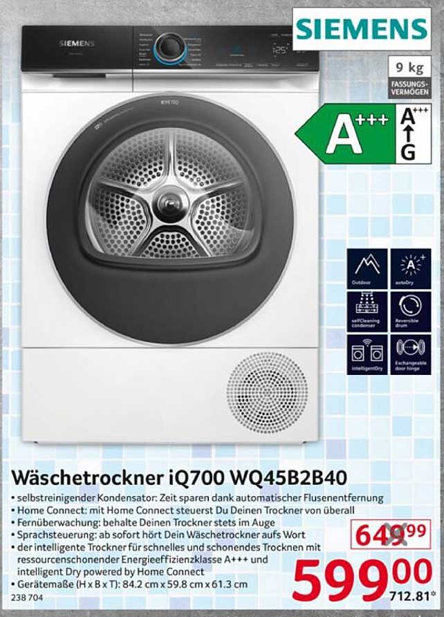 Siemens Wäschetrockner iQ700 WQ45B2B40