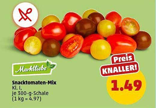 Snacktomaten-Mix Kl. I, je 300-g-Schale