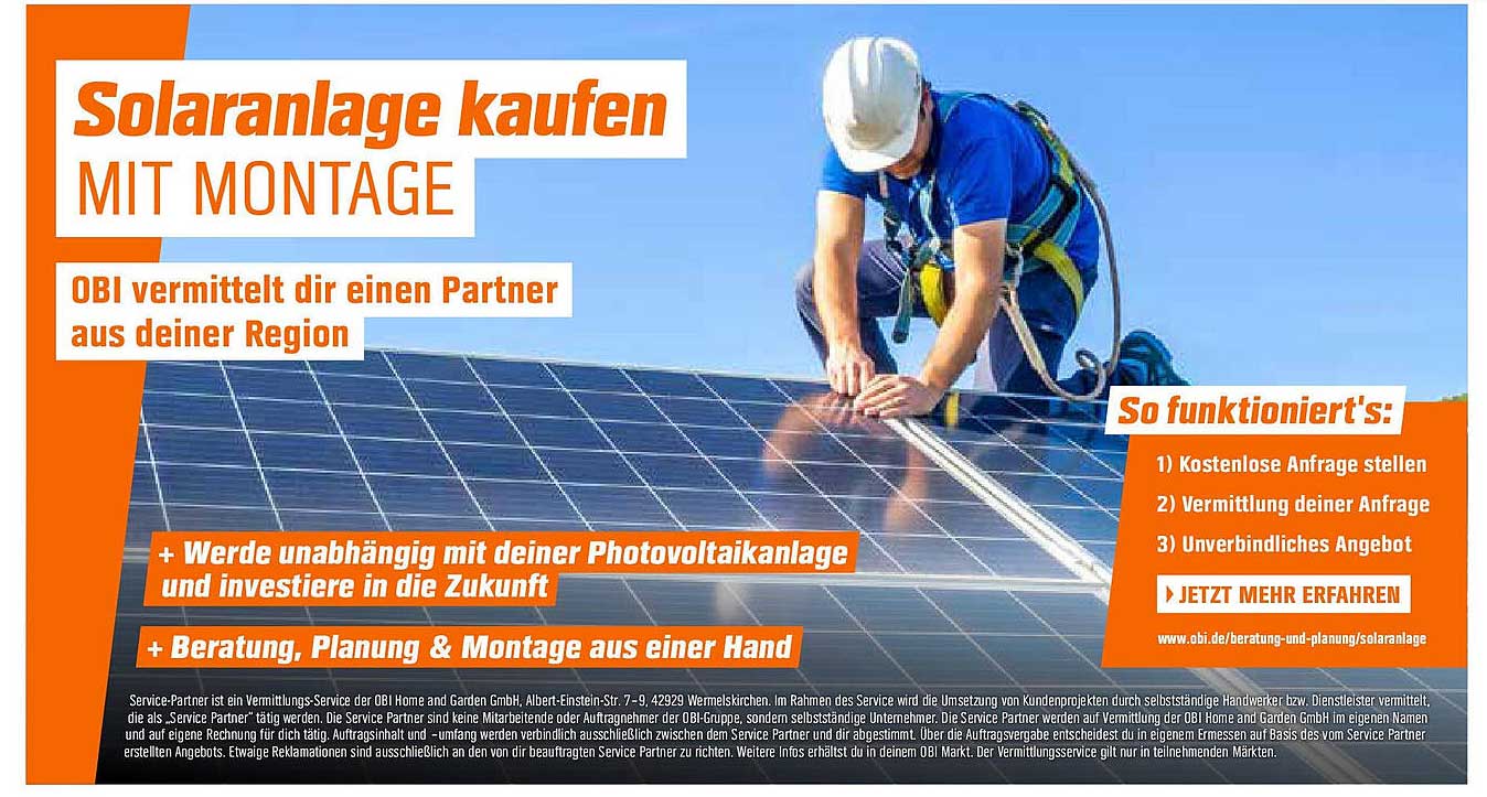 Solaranlage kaufen MIT MONTAGE