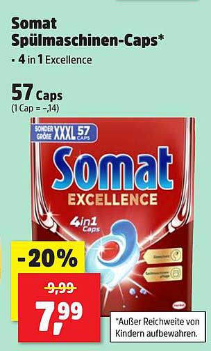 Somat Spülmaschinen-Caps - 4 in 1 Excellence