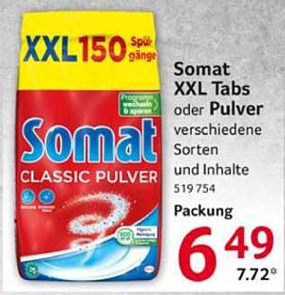 Somat XXL Tabs oder Pulver verschiedene Sorten und Inhalte