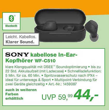 SONY kabellose In-Ear-Kopfhörer WF-C510