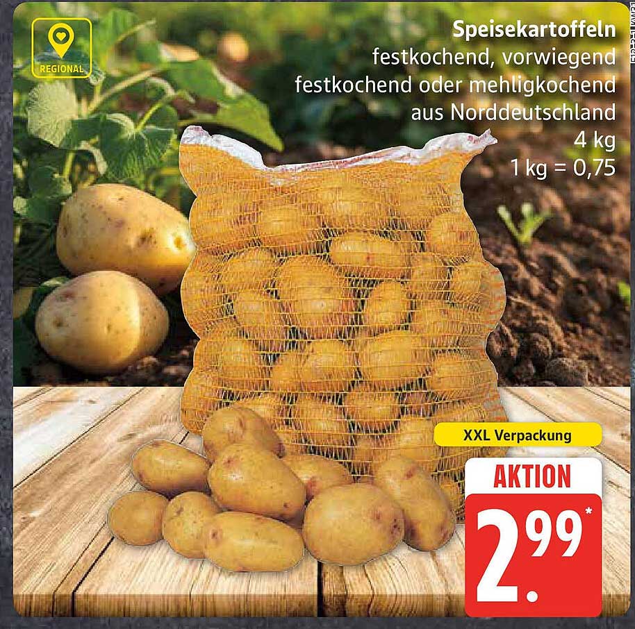 Speisekartoffeln festkochend 4 kg aus Norddeutschland