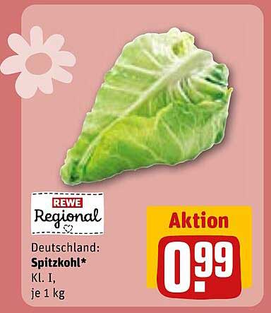 Spitzkohl – Regional aus Deutschland, Kl. I, je 1 kg