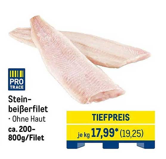 Steinbeißerfilet ohne Haut - ca. 200-800g/Fillet