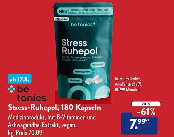 Stress-Ruhepol, 180 Kapseln