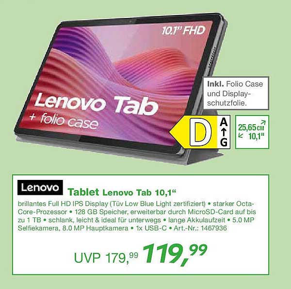 Tablet Lenovo Tab 10,1"