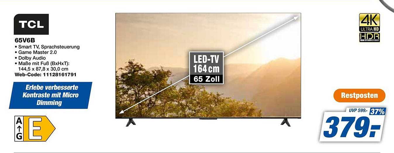TCL 65V6B 4K UHD Smart TV