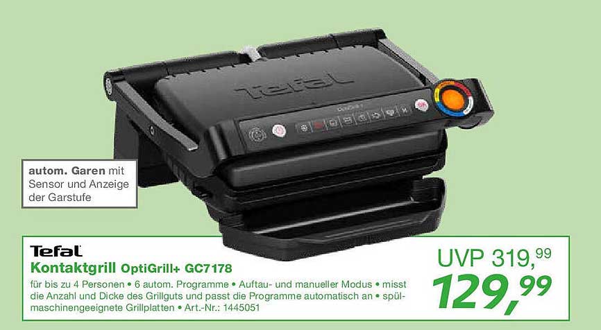 Tefal Kontaktgrill OptiGrill+ GC7178