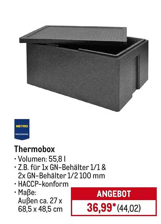 Thermobox mit einem Volumen von 55,8 l - ideal für professionelle Anwendungen