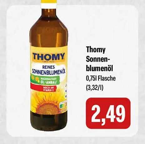 Thomy Sonnenblumenöl 0,75 l Flasche