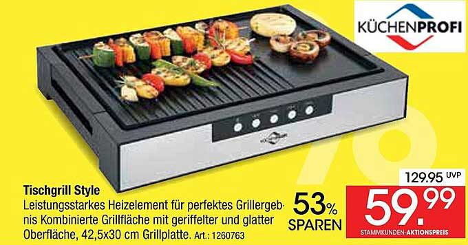 Tischgrill Style - Leistungsstarkes Heizelement für perfektes Grillergebnis
