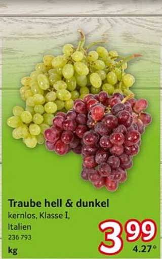Traube hell & dunkel, kernlos, Klasse I, Italien