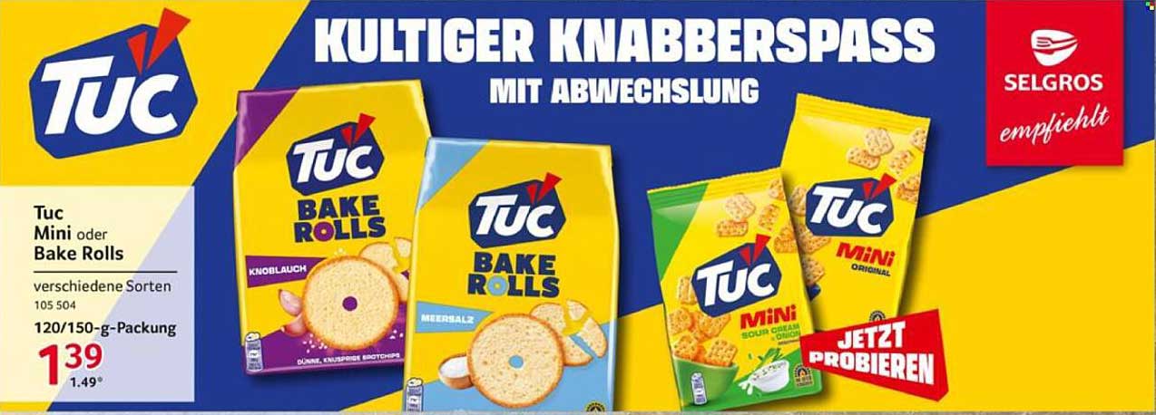 Tuc Mini oder Bake Rolls - Verschiedene Sorten