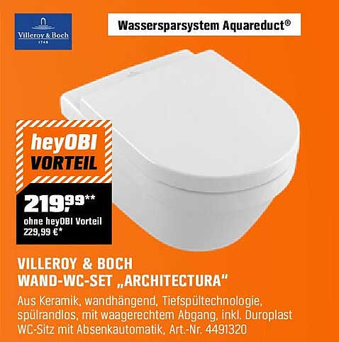 Villeroy & Boch Wand-WC-Set „Architectura“