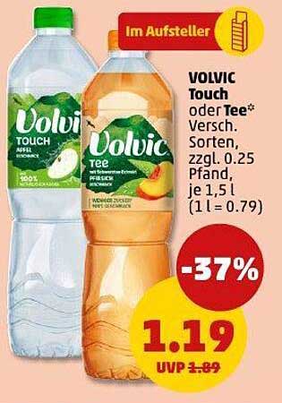 VOLVIC Touch oder Tee 1,5 L – Erfrischung pur!