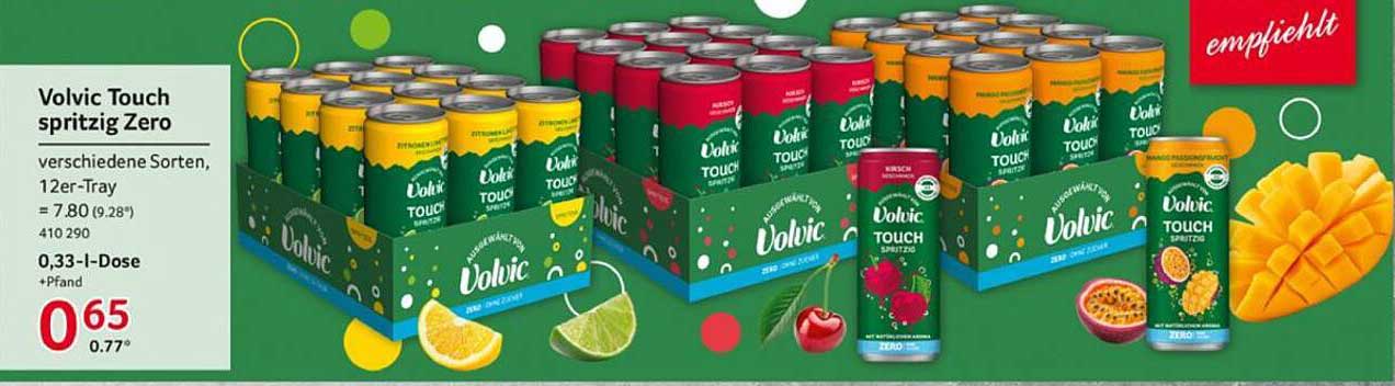 Volvic Touch spritzig Zero, 12er-Tray