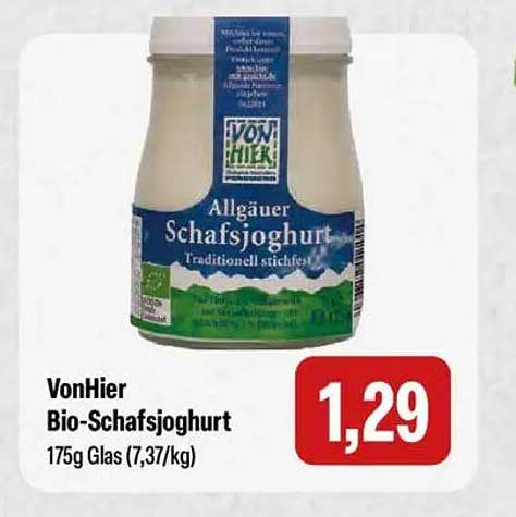 VonHier Bio-Schafsjoghurt 175g