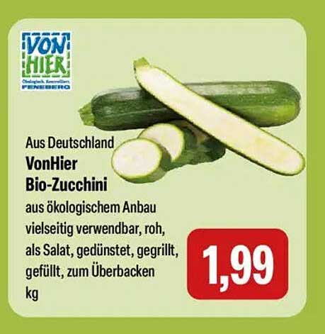 VonHier Bio-Zucchini aus ökologischem Anbau