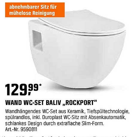 WAND WC-SET BALIV „ROCKPORT“