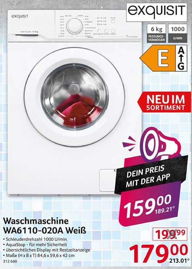 Waschmaschine WA6110-020A Weiß