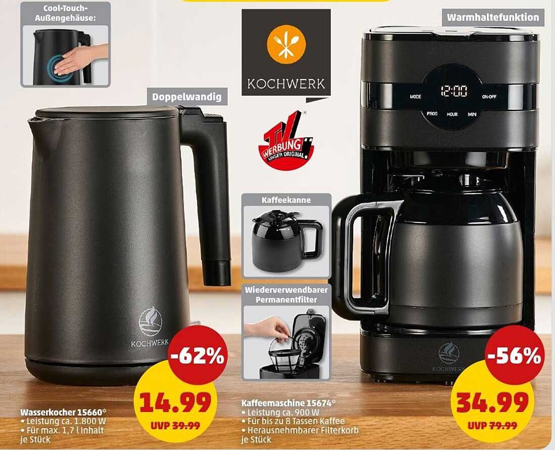 Wasserkocher 15660 und Kaffeemaschine 15674 – Ein unschlagbares Duo