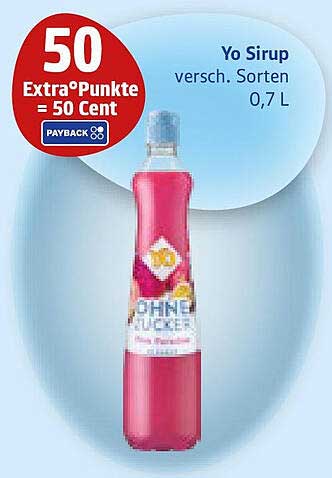 Yo Sirup, verschiedene Sorten, 0,7 L