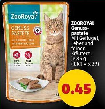 ZOOROYAL Genuss-Paste mit Geflügel, Leber & feinen Kräutern, je 85 g