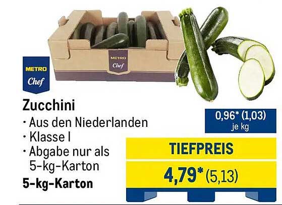Zucchini 5-kg-Karton von METRO Chef