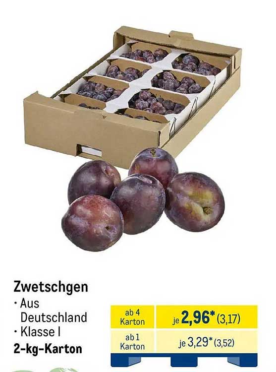 Zwetschgen aus Deutschland - 2-kg-Karton