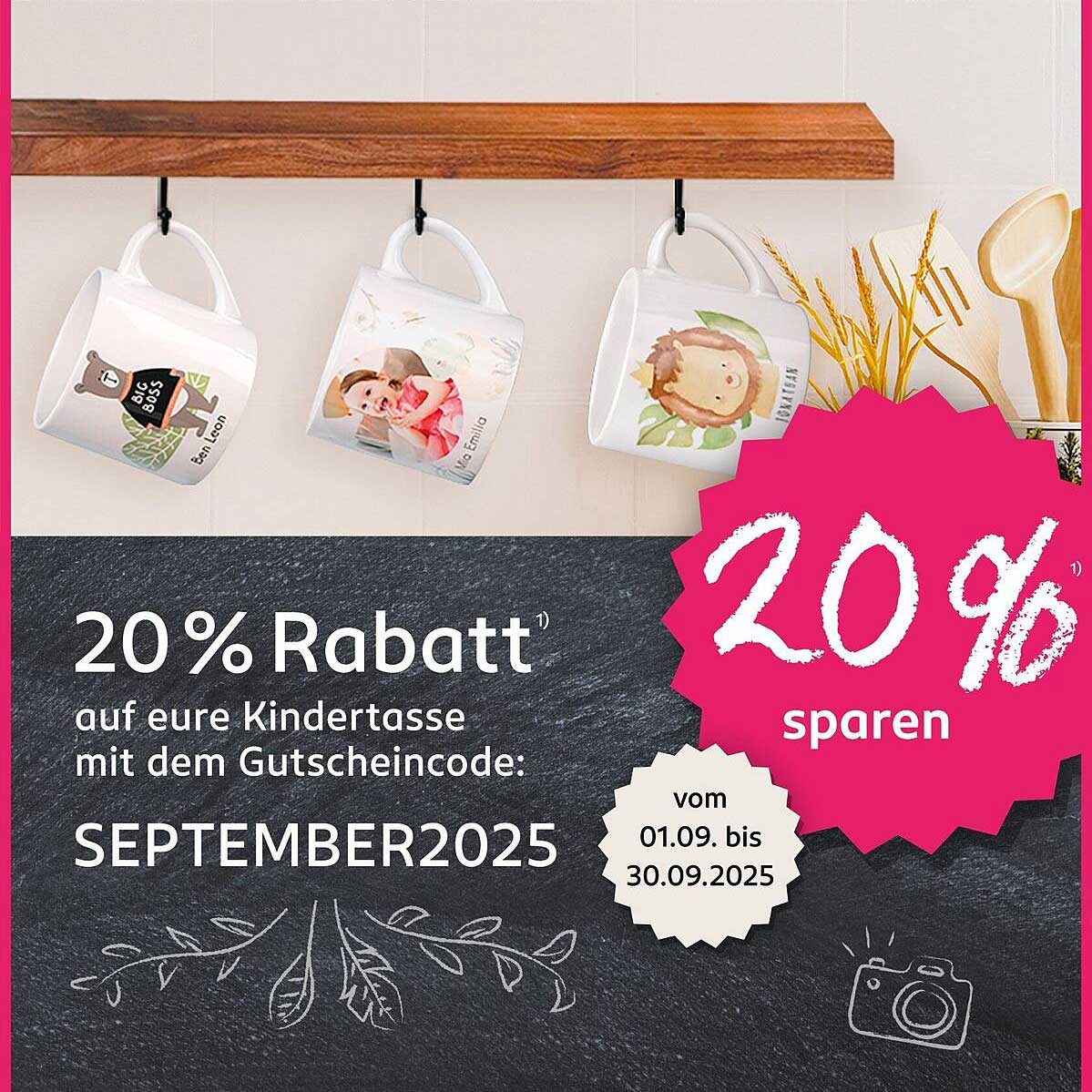 20 % Rabatt Auf Eure Kindertasse Mit Dem Gutscheincode: September2025 ...