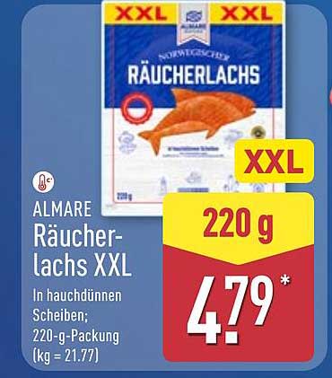 ALMARE Räucherlachs XXL – 220 g