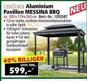 Aluminium Pavillon MESSINA BBQ