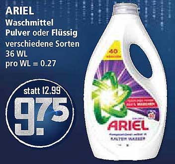 ARIEL Waschmittel Pulver oder Flüssig – verschiedene Sorten