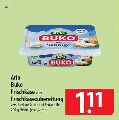 Arla Buko Frischkäse oder Frischkäsezubereitung 200-g-Becher