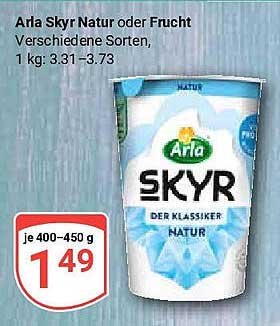 Arla Skyr Natur oder Frucht