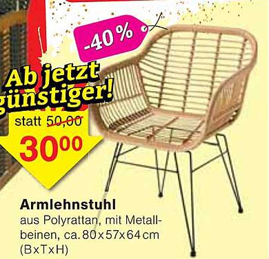 Armlehnenstuhl aus Poly rattan