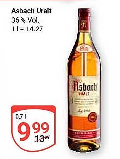 Asbach Uralt 0,7 L Flasche - Hochwertiger deutscher Weinbrand