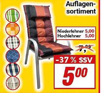 Auflagensortiment - Niedelehner und Hochlehner für nur 5,00 €