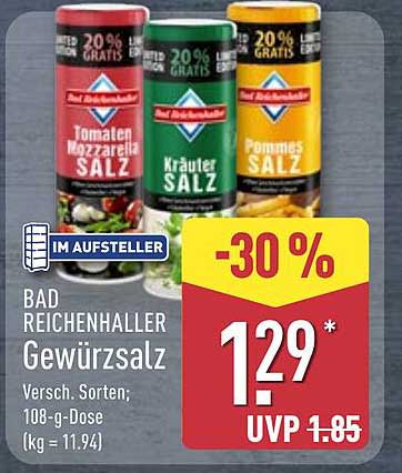 BAD REICHENHALLER Gewürzsalz - 30% Rabatt!
