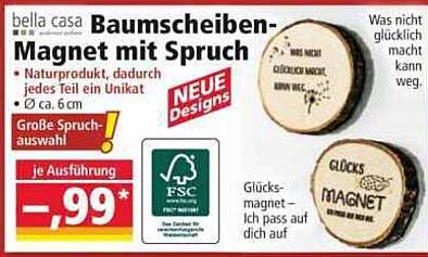 Baumscheiben-Magnet mit Spruch