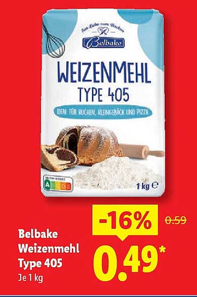 Belbake Weizenmehl Type 405