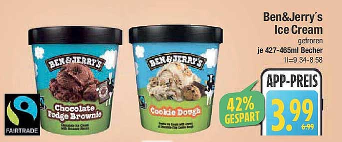 Ben & Jerry’s Ice Cream – Chocolate Fudge Brownie und Cookie Dough