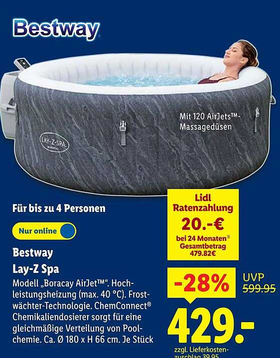 Bestway Lay-Z Spa Modell „Boracay AirJet™“ für entspannende Wellness-Momente