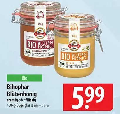 Bihophar Blütenhonig 450g