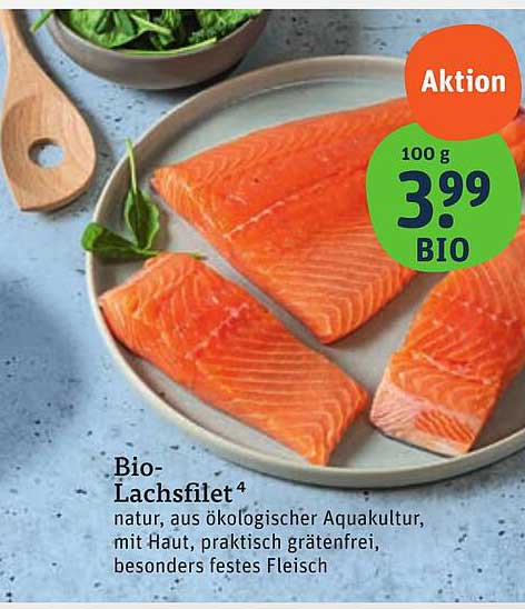 Bio-Lachsfilet - natur, aus ökologischer Aquakultur